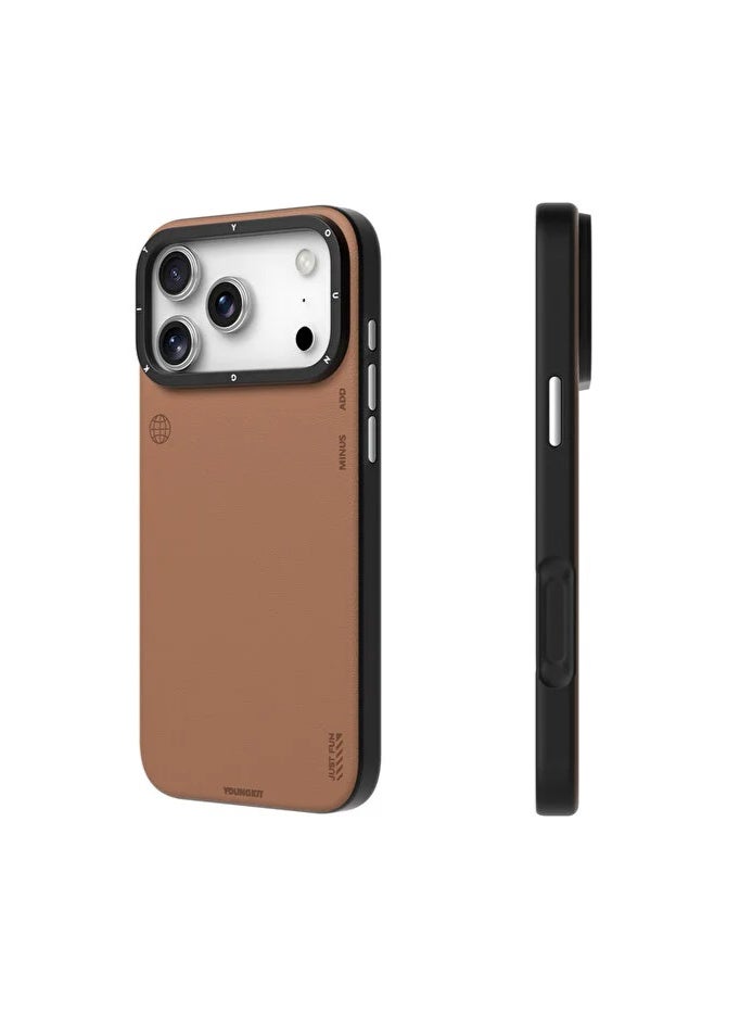 YOUNG KIT Youngkit Tech Style Series Magnetic Attachment For iPhone 17 Pro Max - Red Copper Approx - Image 3